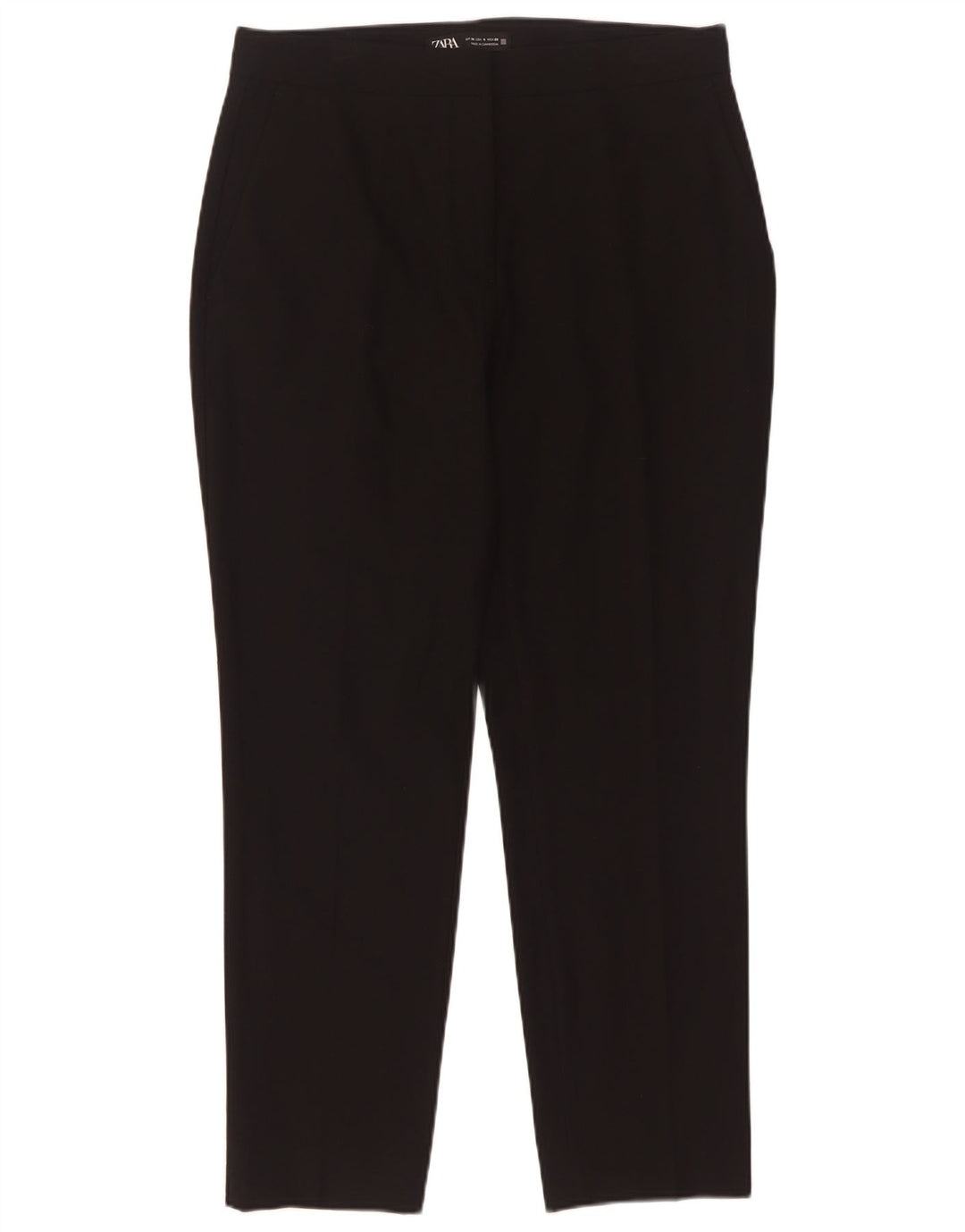 Calça Chino Slim Feminina Zara EU 38 Pequeno W28 L26 Poliéster Preto