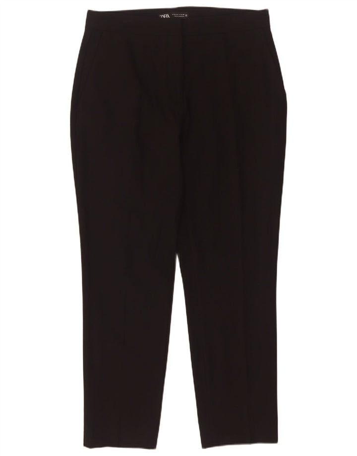 Calça Chino Slim Feminina Zara EU 38 Pequeno W28 L26 Poliéster Preto