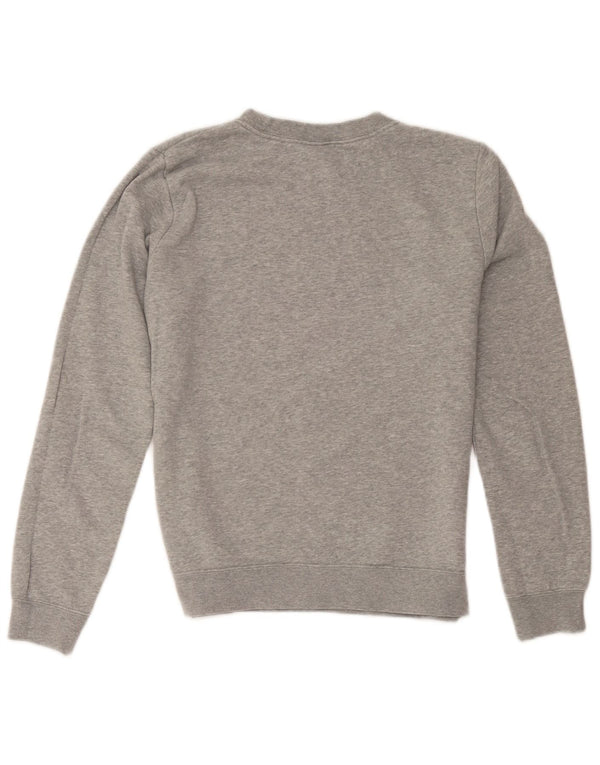Nike feminino gráfico oversized moletom jumper reino unido 10 pequeno cinza algodão