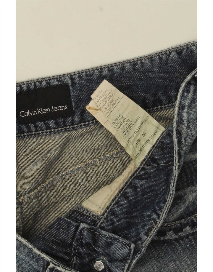 Shorts jeans feminino Calvin Klein W30 algodão azul médio