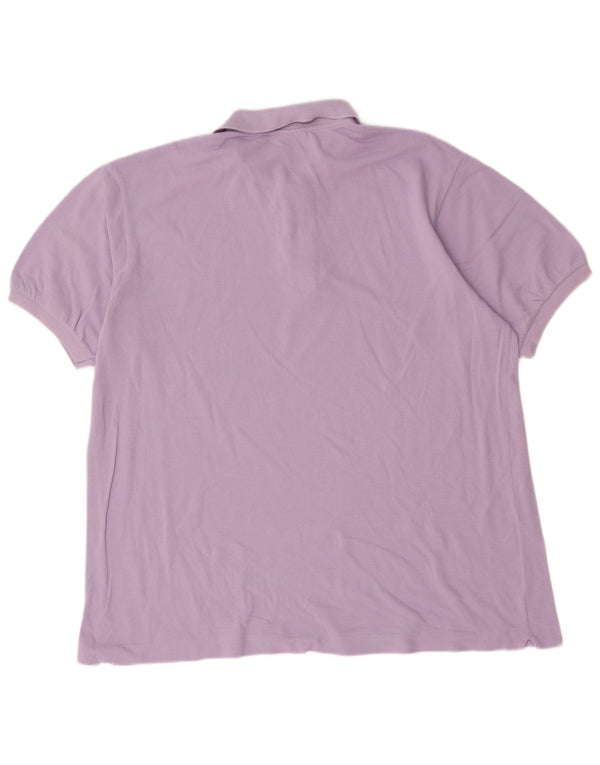Camisa polo masculina Lacoste tamanho 7 2XL algodão roxo