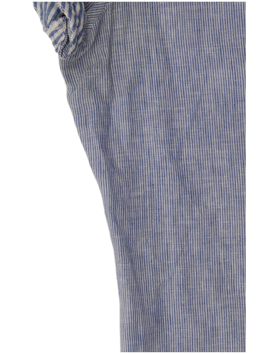 Blusa feminina TOMMY HILFIGER manga curta Reino Unido 6 XS linho listrado azul