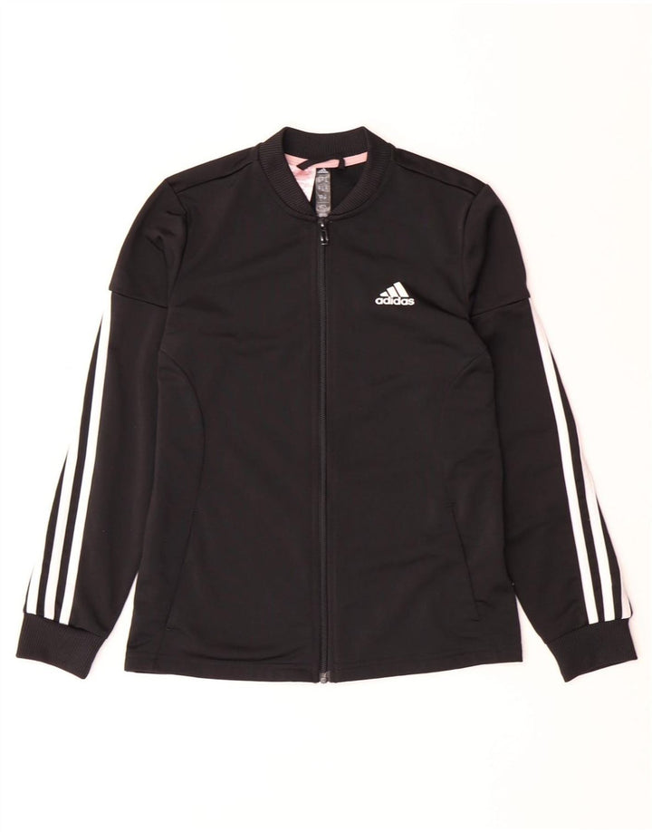 ADIDAS Casaco de treino para meninas 11-12 anos preto poliéster
