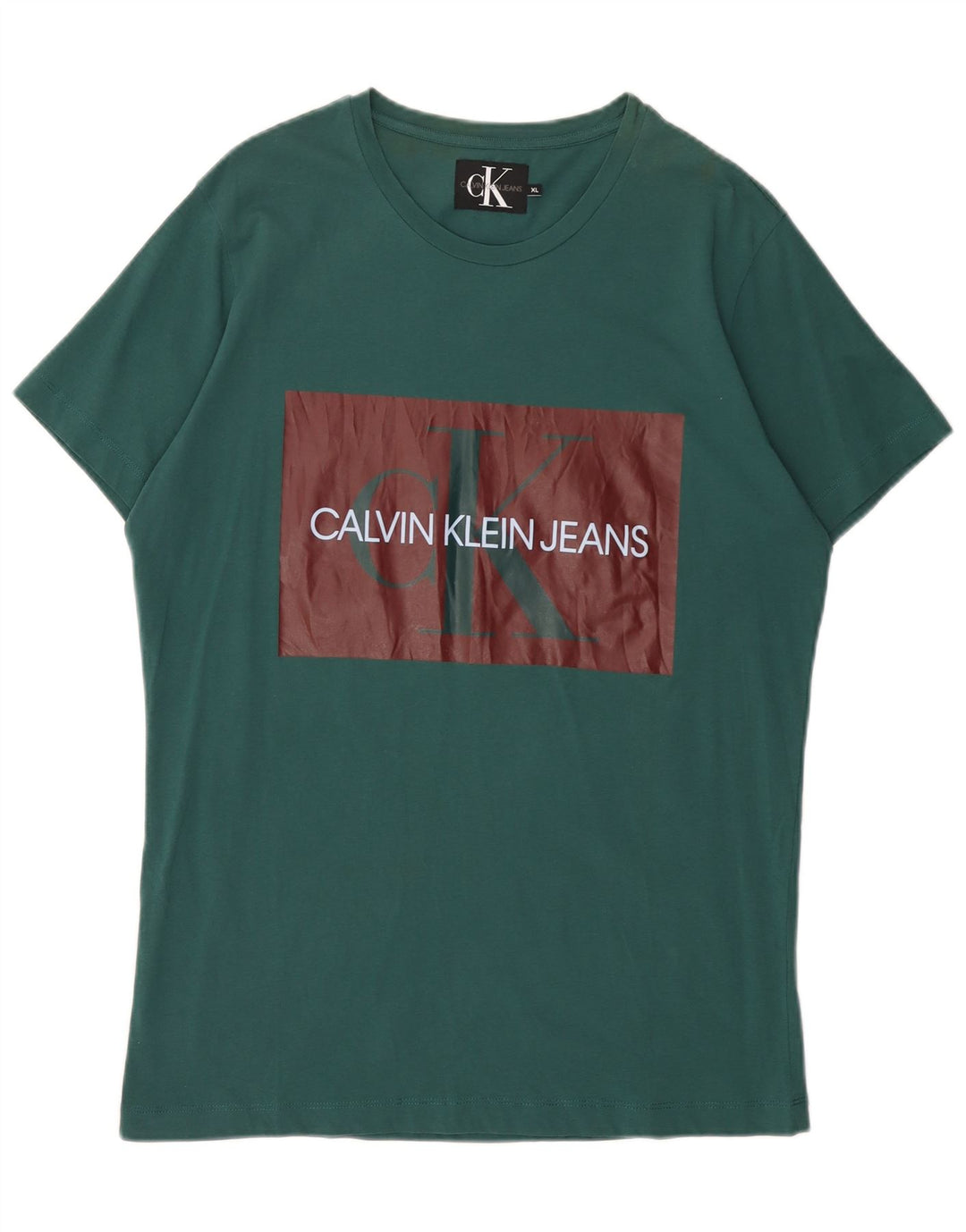 Calvin Klein Jeans Masculino Camiseta Slim Graphic Top XL Verde