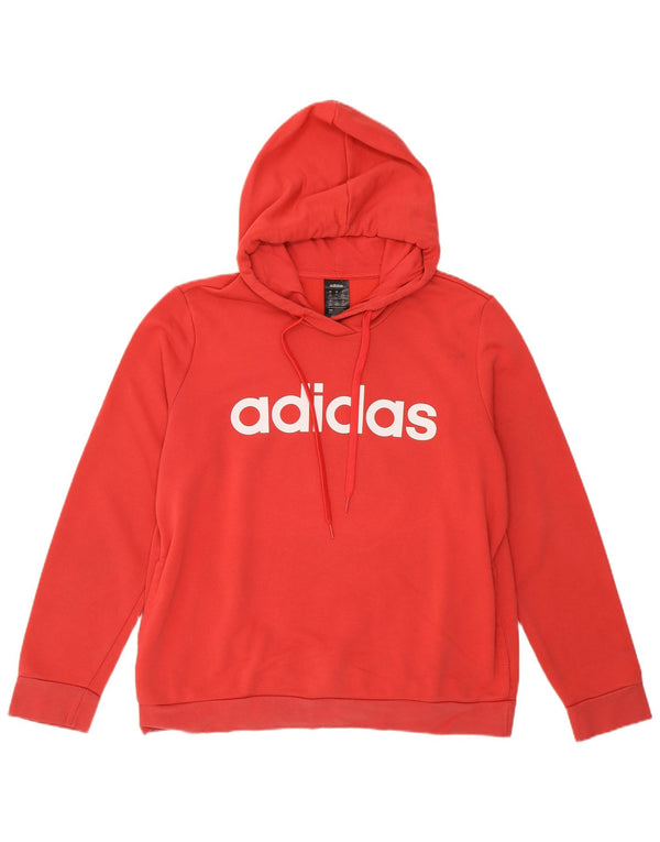 Adidas feminino gráfico moletom com capuz Reino Unido 20/22 XL algodão vermelho
