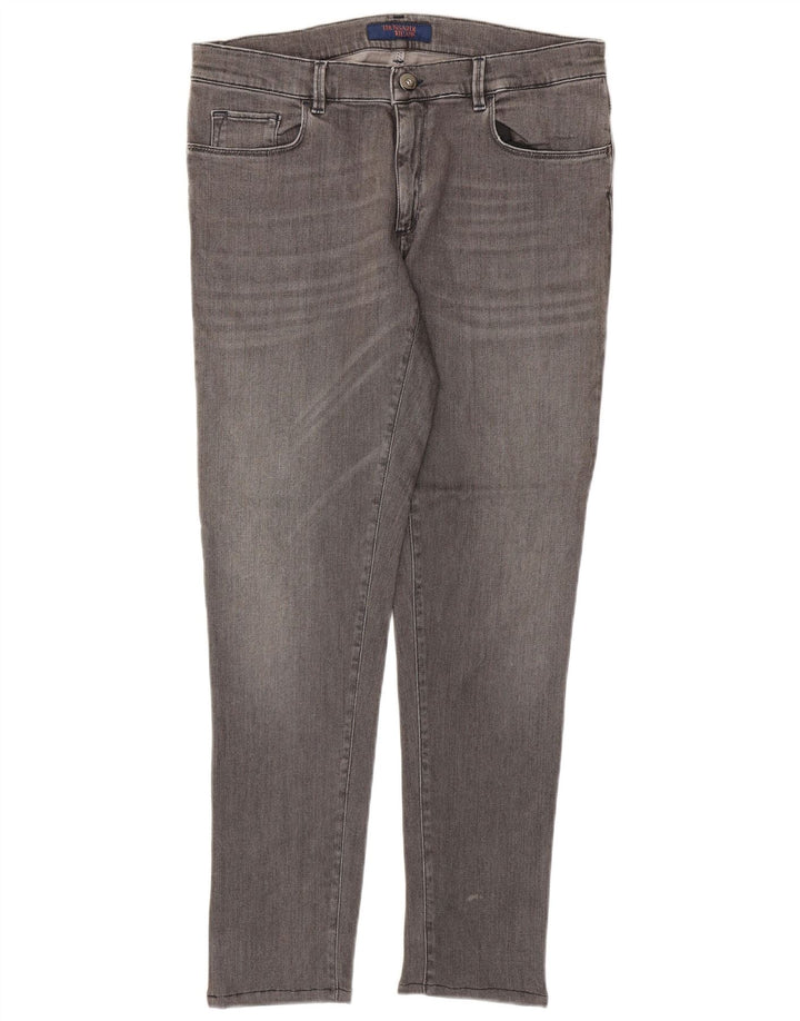 TRUSSARDI Mens Jeans Slim IT 52 XL W38 L32 Algodão Cinza