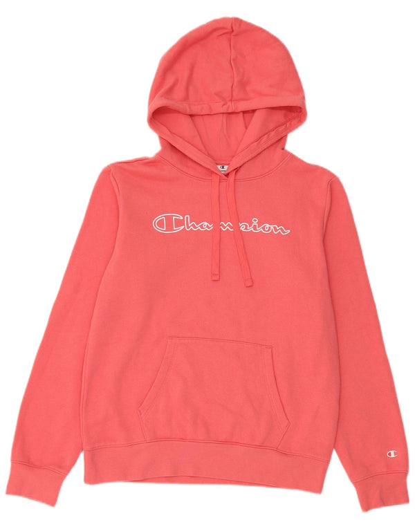 Jumper com capuz gráfico feminino Champion UK 14 rosa médio