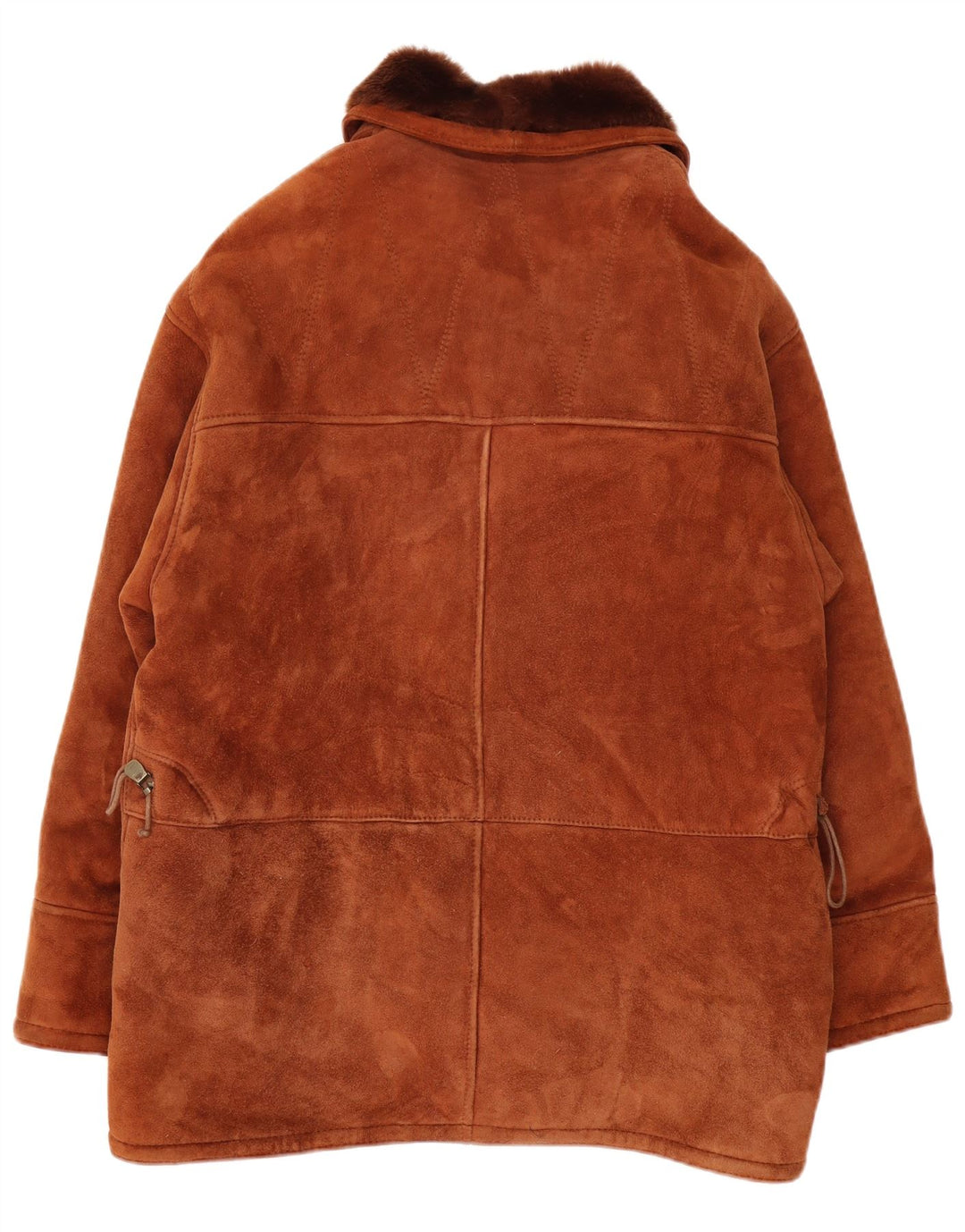 Jaqueta masculina vintage de shearling UK 40 grande marrom shearling