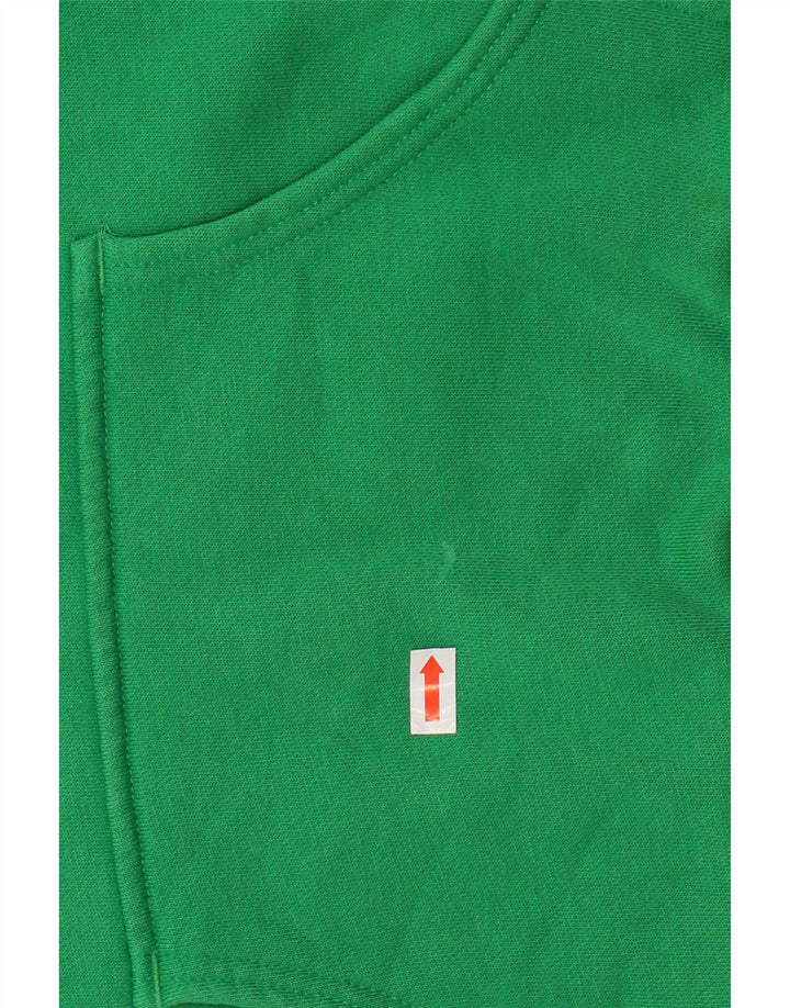 ADIDAS Womens Crop Graphic Hoodie Jumper EU 38 Médio Algodão Verde