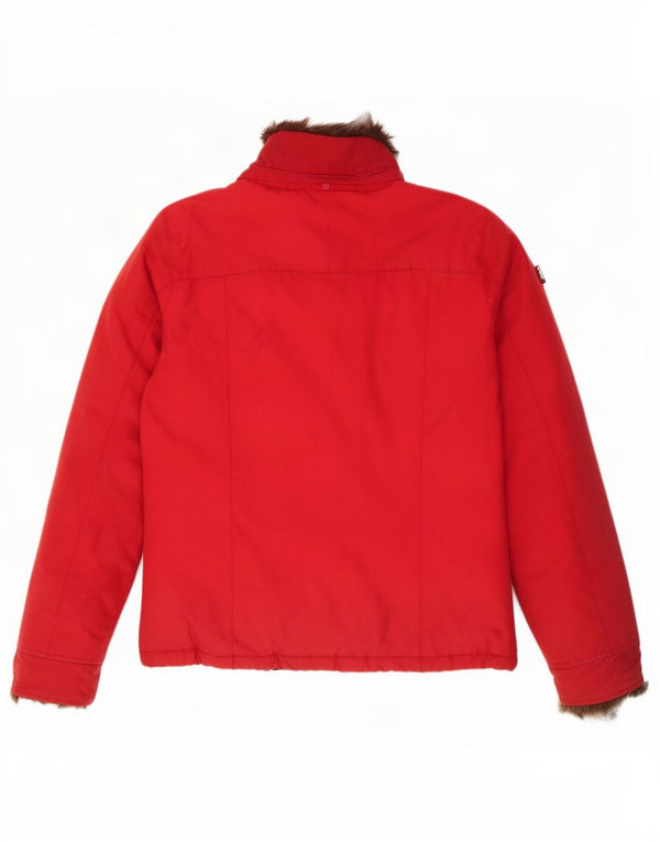 Casaco acolchoado Woolrich para meninas 13-14 anos algodão vermelho