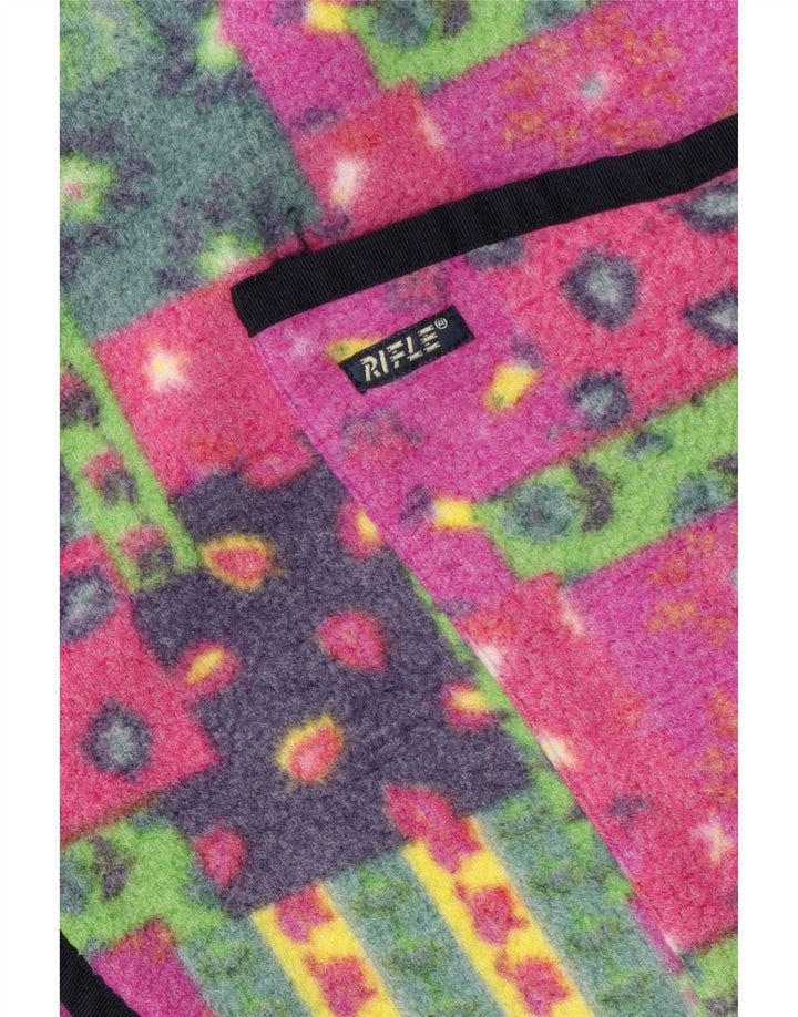Rifle Mens Reversível Fleece Gilet UK 40 Grande Patchwork Multicolorido
