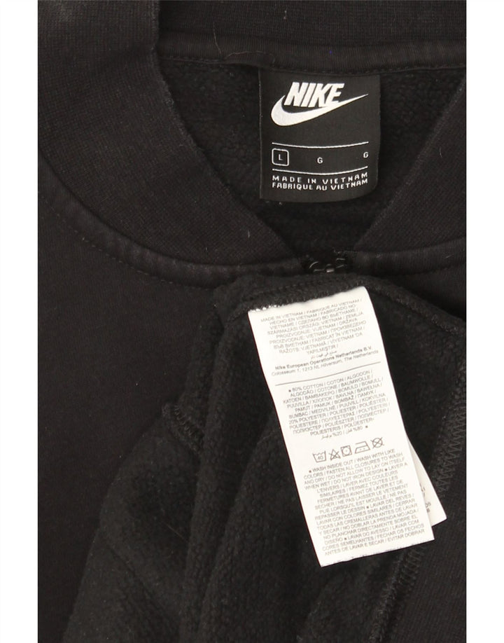 Nike Mens Treino Top Jaqueta Grande Algodão Preto