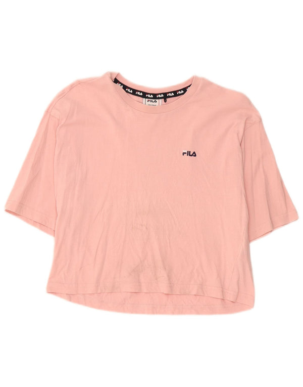 Fila Camiseta Crop Menina 15-16 Anos Algodão Rosa