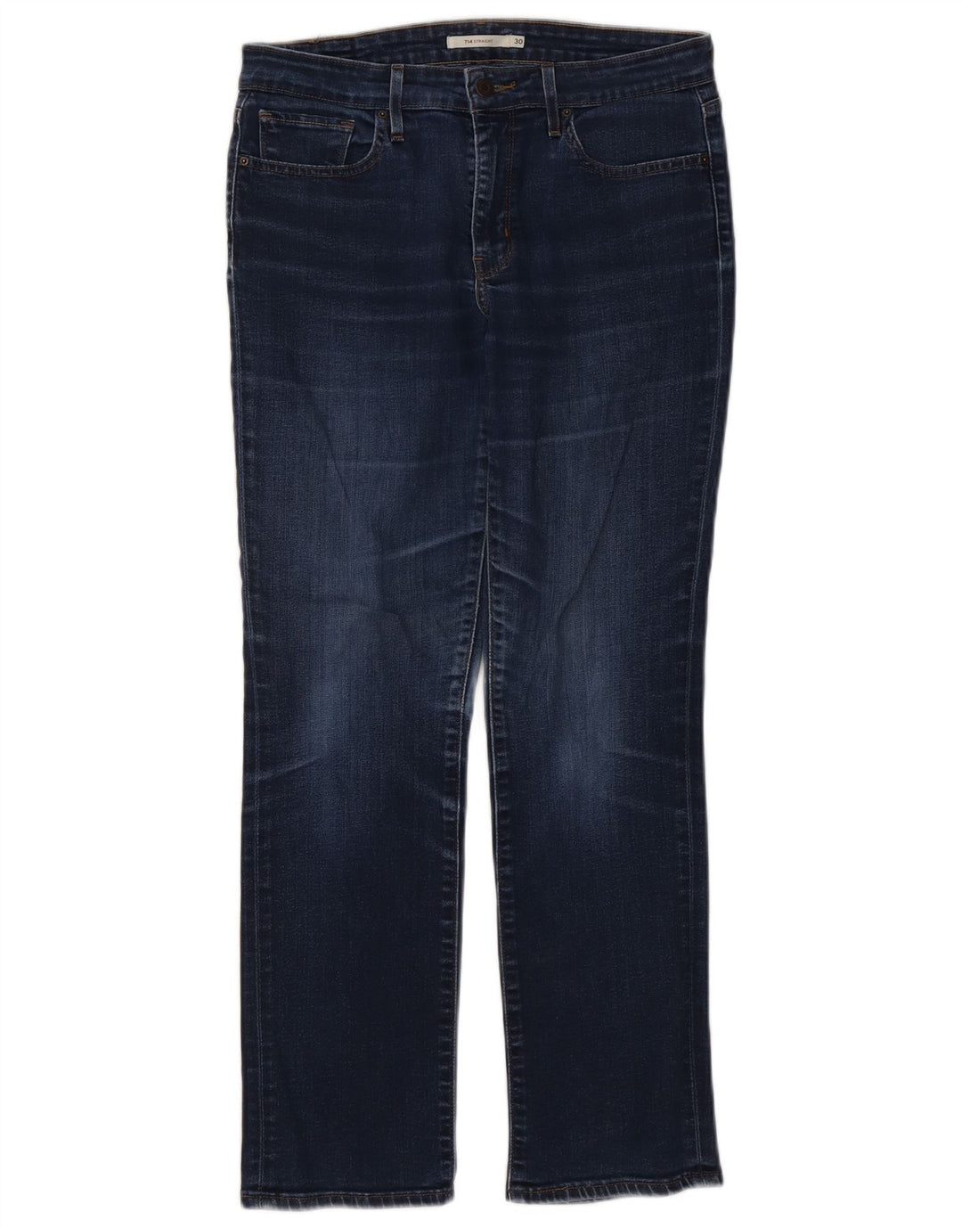 Calça jeans feminina Levi's 714 Straight W30 L29 azul marinho