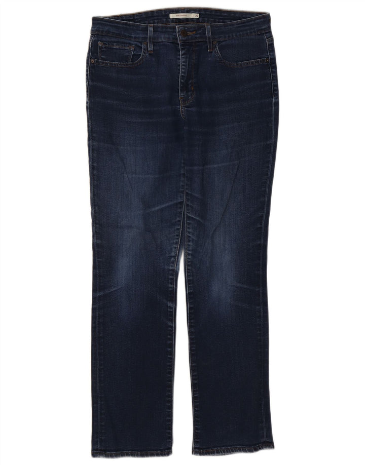 Calça jeans feminina Levi's 714 Straight W30 L29 azul marinho
