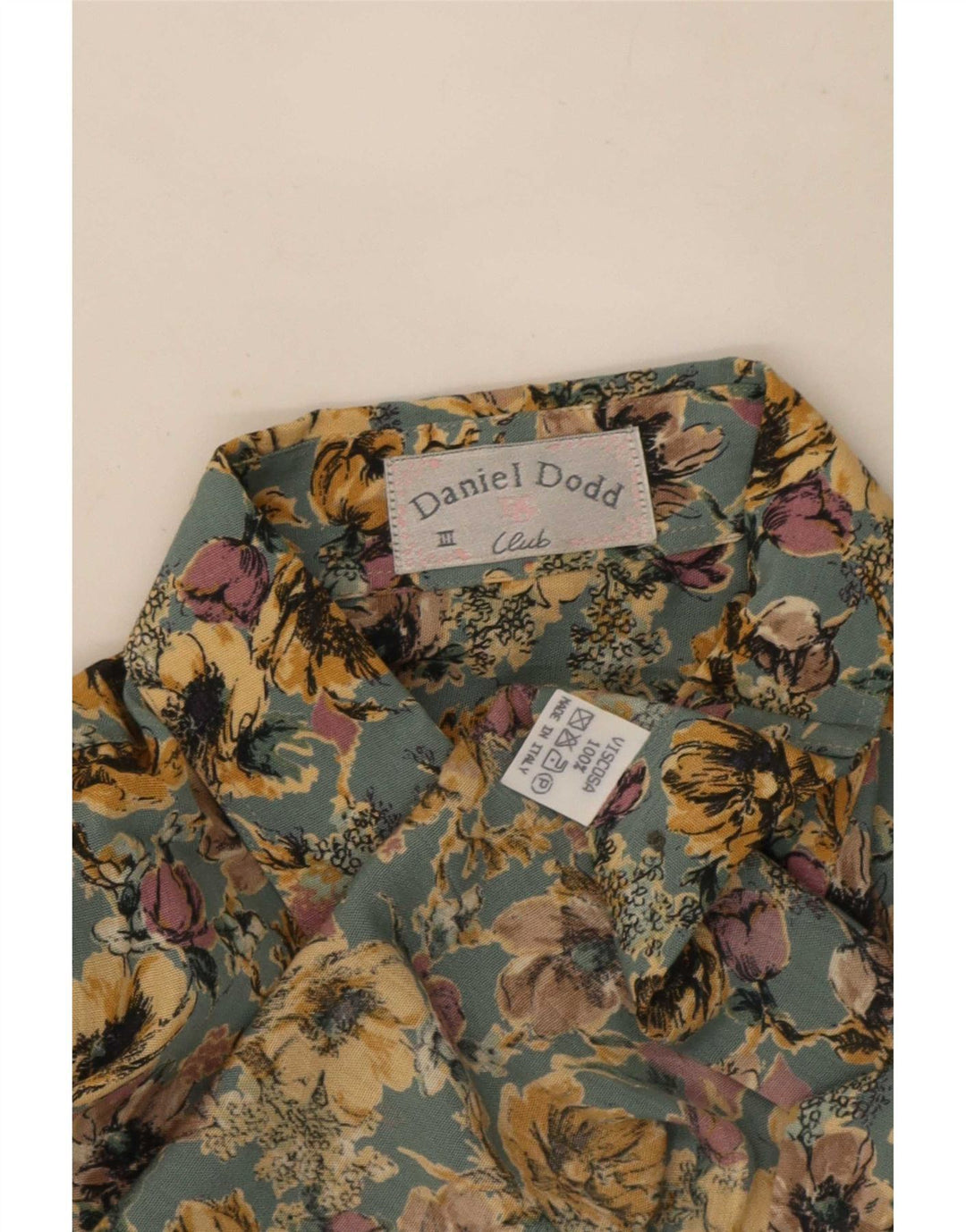 Camisa masculina Daniel Dodd viscose floral verde médio