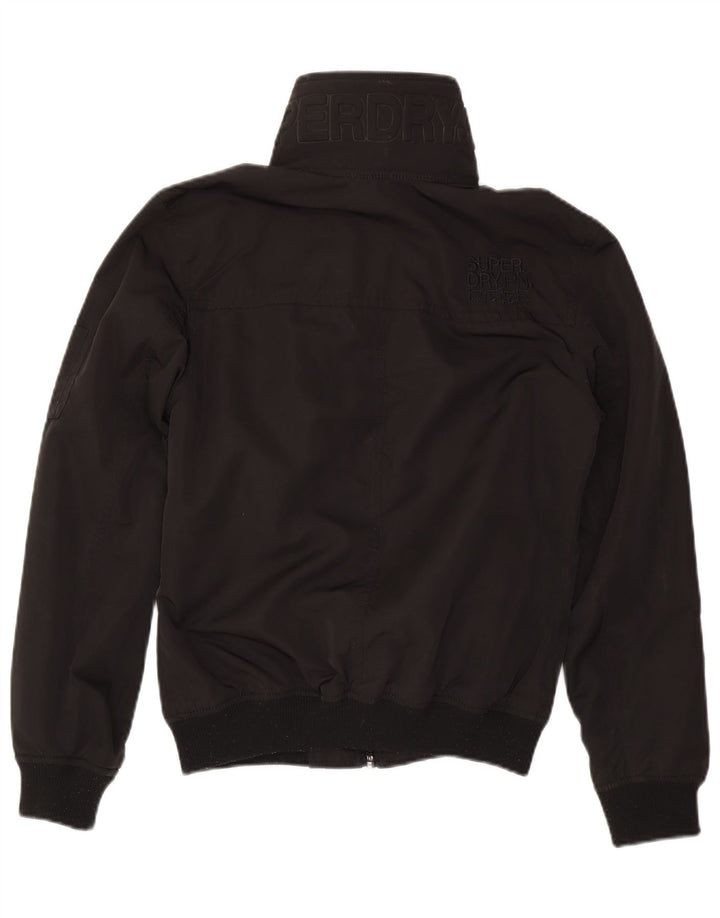 Superdry Mens Graphic Bomber Jacket UK 38 Médio Poliéster Preto