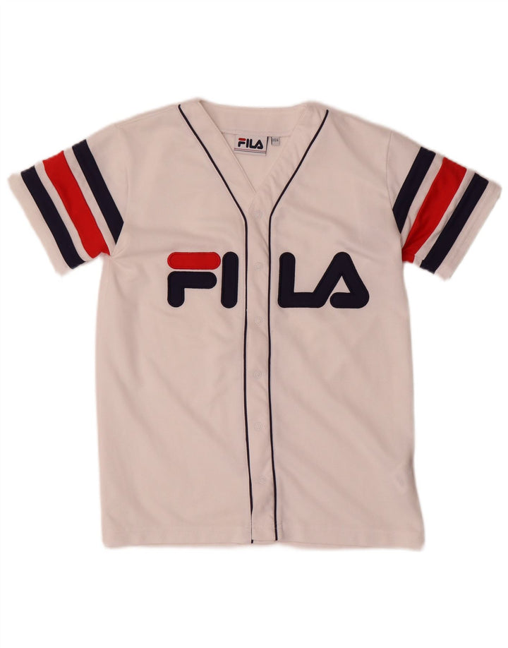Fila Mens Graphic Jersey Top 2XS Branco Colourblock Poliéster