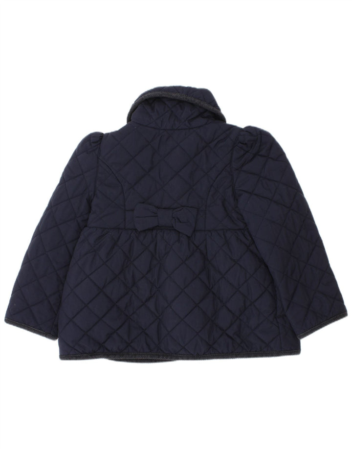 Jaqueta acolchoada Polo Ralph Lauren para meninas 2-3 anos azul marinho poliéster