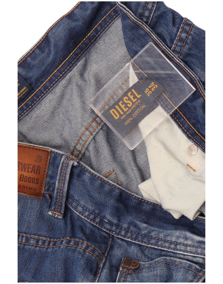 Diesel Mens Dexter Bootcut Jeans W36 L34 Azul Algodão