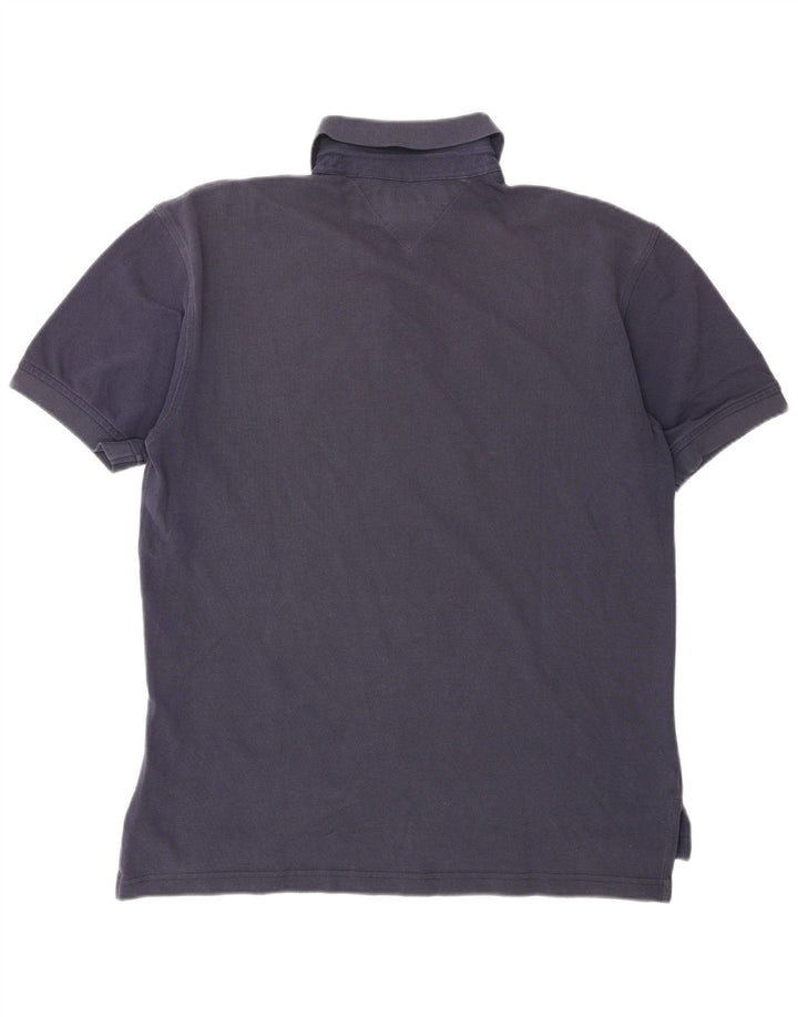 Camisa polo masculina TOMMY HILFIGER médio algodão azul marinho