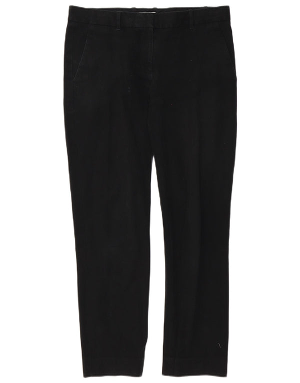 Calça chino reta feminina Gap Reino Unido 12 médio W32 L29 algodão preto
