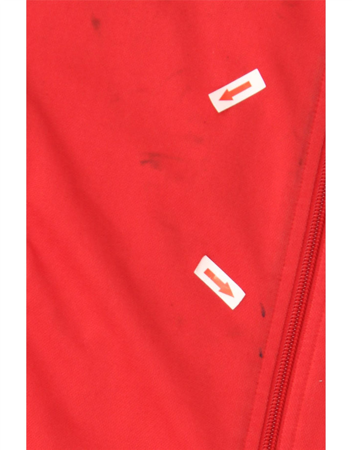 Nike Mens Tracksuit Top Jacket UK 35/37 Pequeno Colorblock Vermelho Poliéster