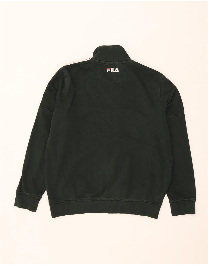 Fila Mens Tracksuit Top Jacket Pequeno Algodão Listrado Cáqui