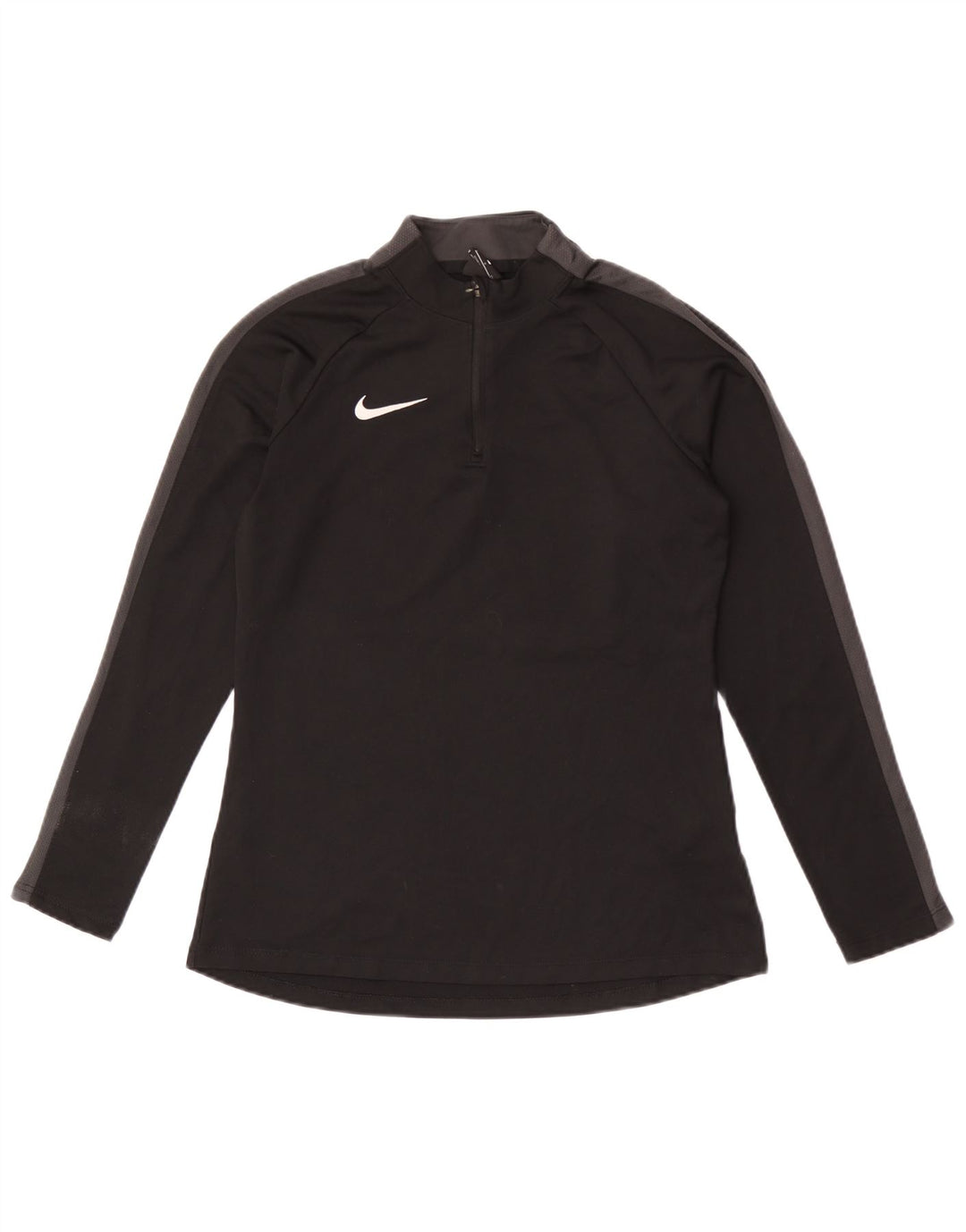 Nike Womens Dri Fit Pullover Treino Top UK 10 Small Black Colourblock