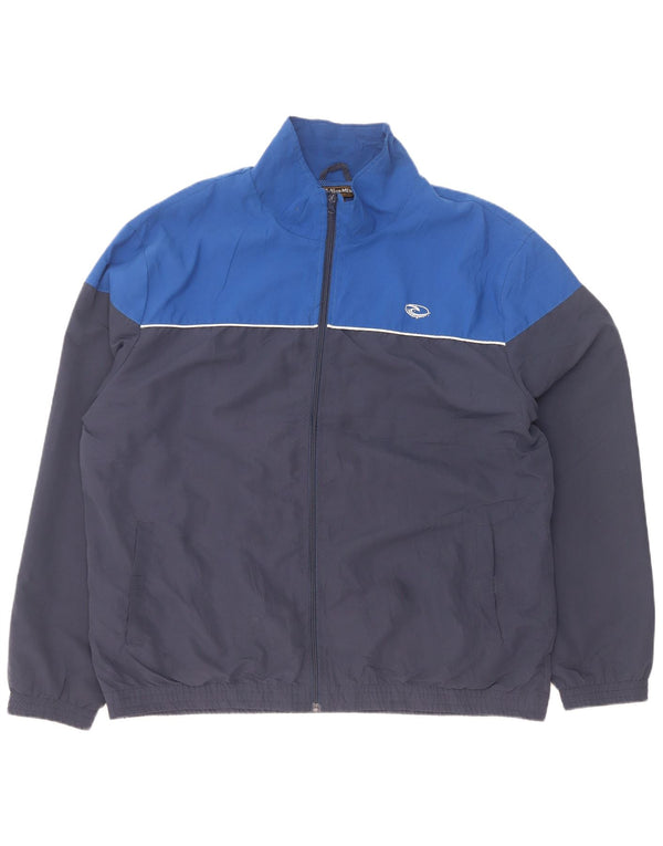 Atlas For Men Mens Treino Top Jaqueta 2XL Azul Marinho Colorblock