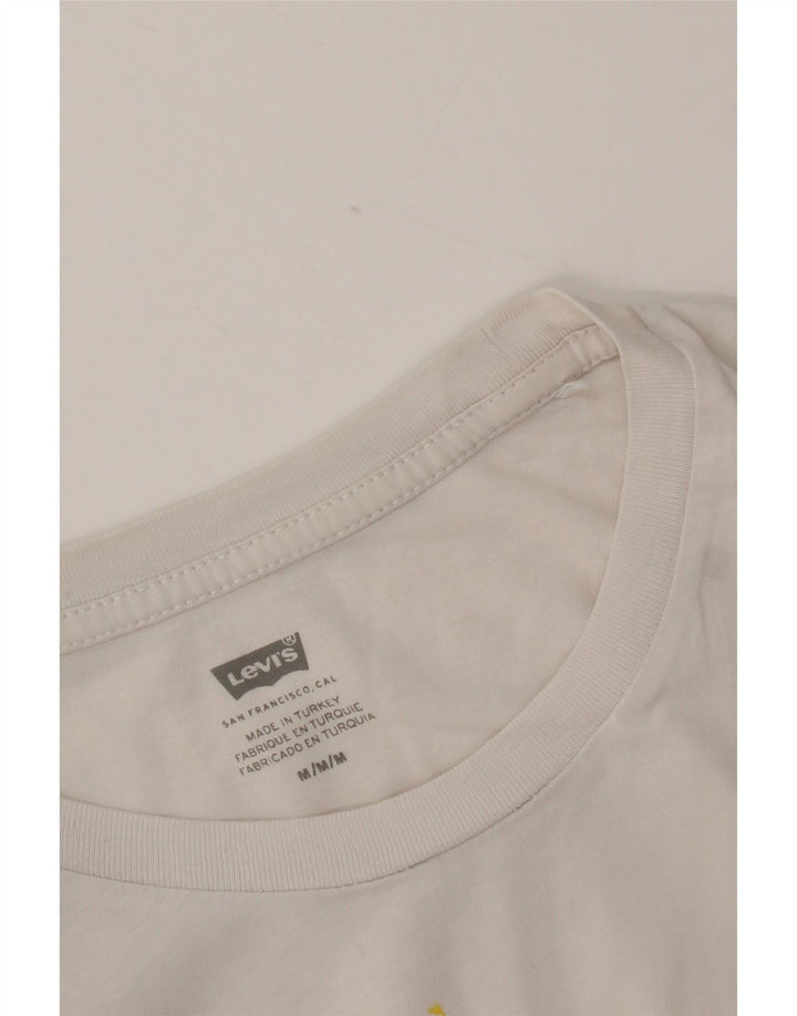 Camiseta feminina gráfica Levi's UK 14 médio branco