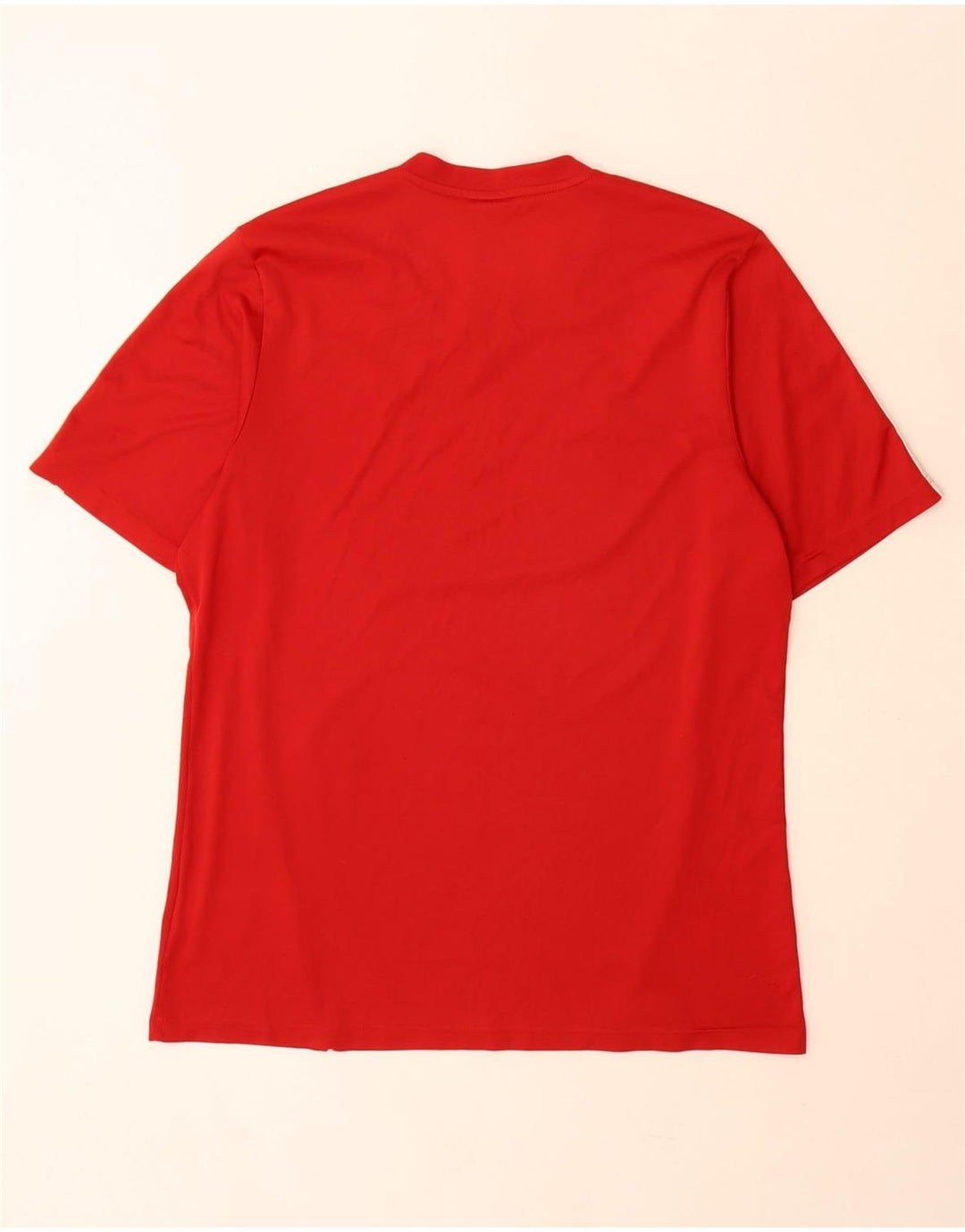 Adidas Mens Camiseta Top Grande Poliéster Vermelho