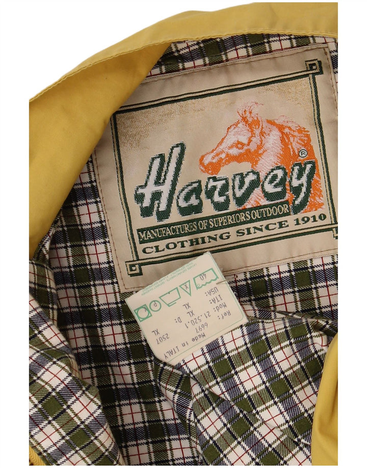 Jaqueta bomber masculina vintage UK 42 XL poliéster amarelo