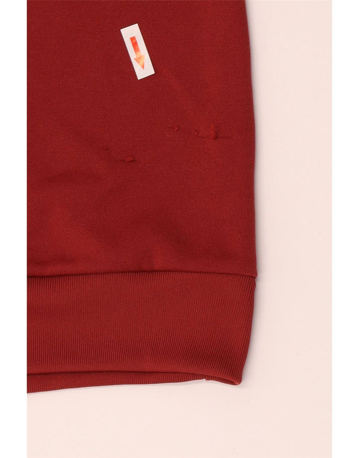 Adidas Mens Moletom Jumper Médio Poliéster Vermelho