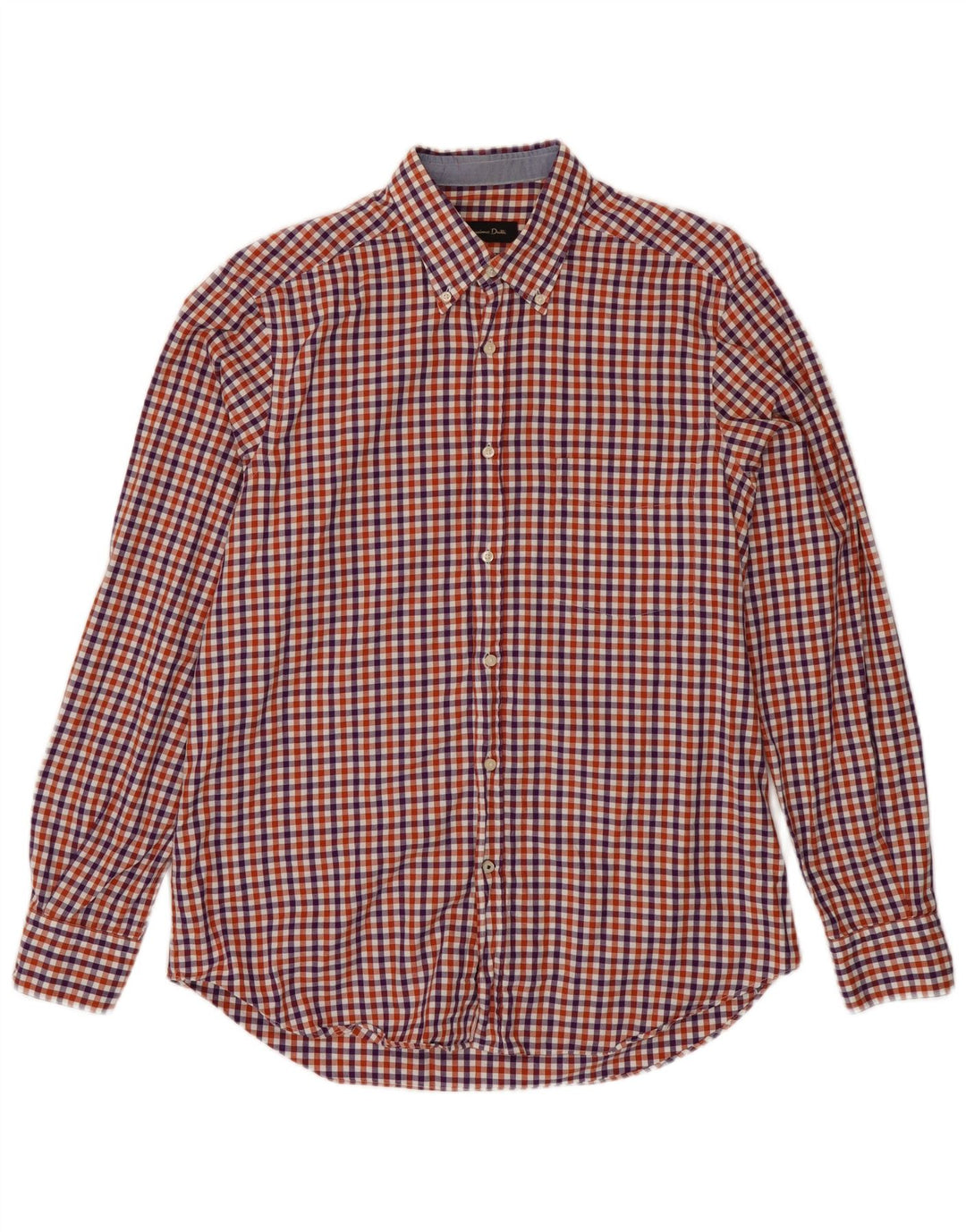 Camisa masculina de flanela de ajuste regular MASSIMO DUTTI grande xadrez multicolorida