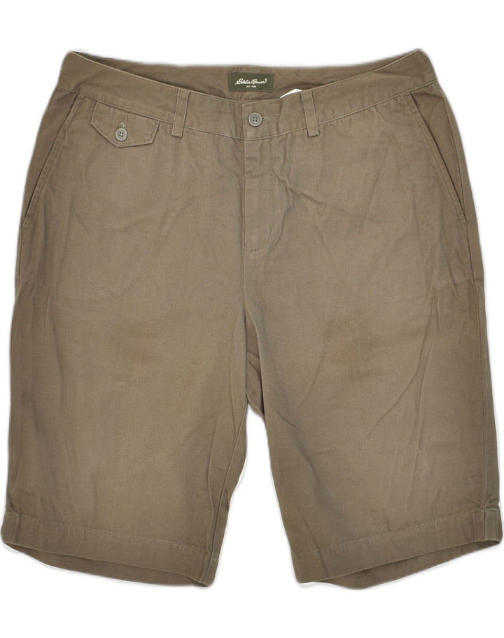 EDDIE BAUER Womens Chino Shorts US 12 XL W34 Brown Cotton | Vintage Eddie Bauer | Thrift | Second-Hand Eddie Bauer | Used Clothing | Messina Hembry 