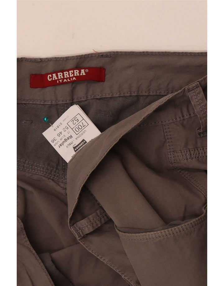 Carrera Mens Regular Fit Calça Casual W36 L34 Algodão Cinza