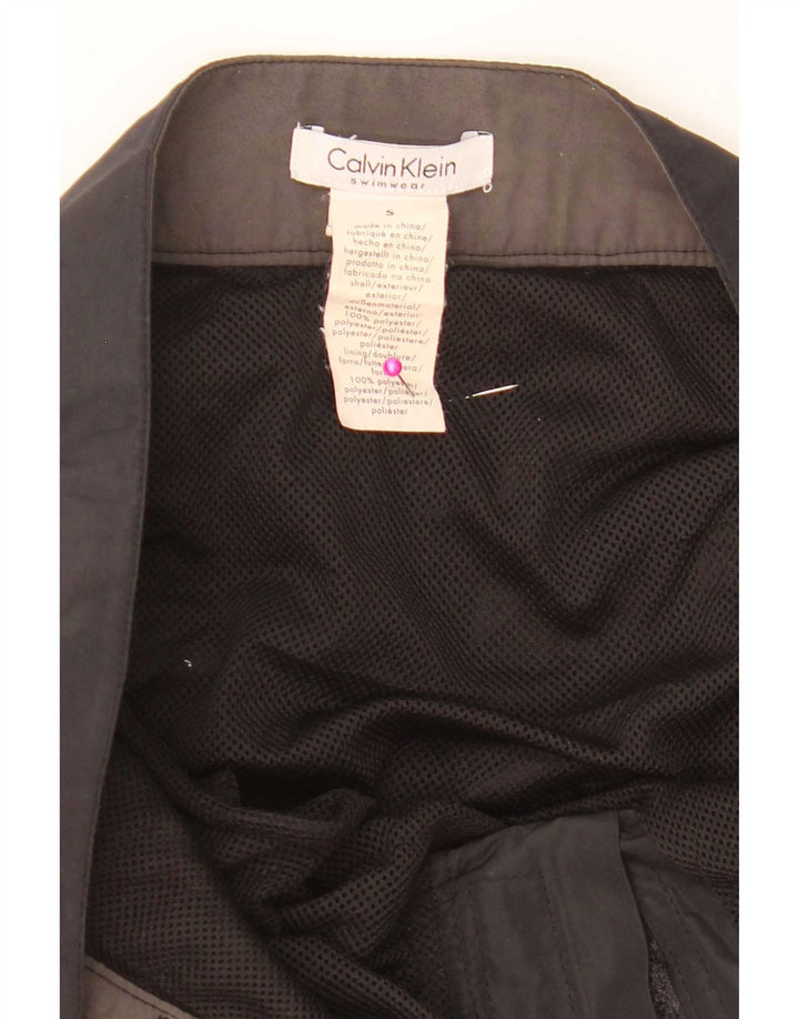Shorts de natação masculino Calvin Klein gráfico pequeno bloco colorido preto