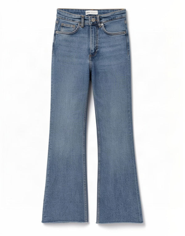 Zara Jeans Bootcut Feminino EU 34 2XS W24 L24 Azul