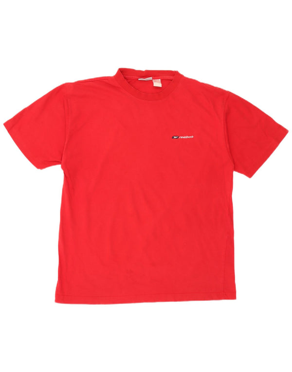 Camiseta masculina Reebok Top grande algodão vermelho