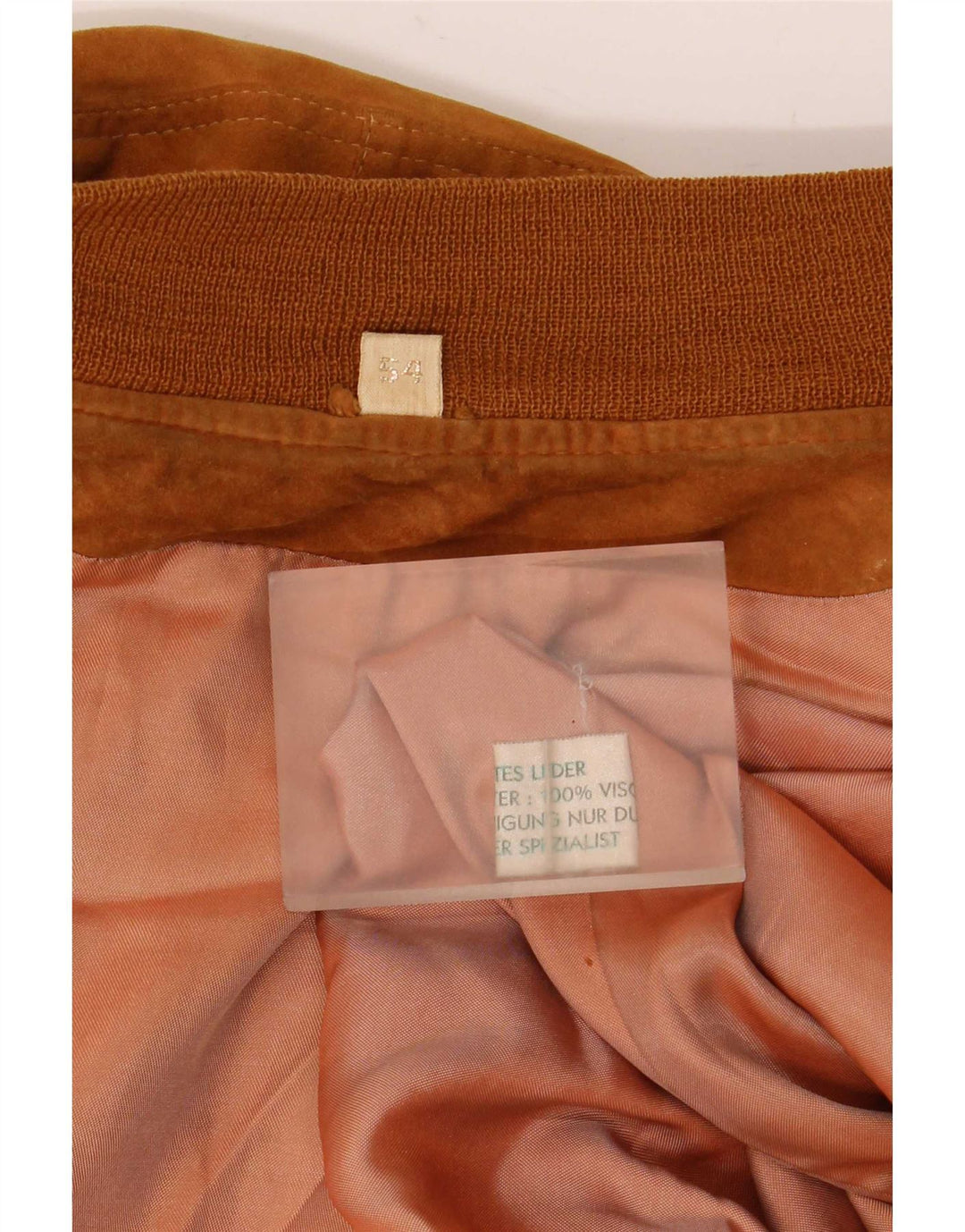 Jaqueta bomber masculina vintage de camurça IT 54 2XL couro marrom