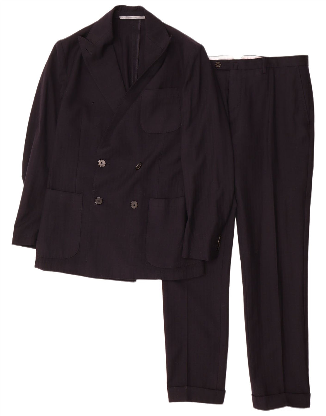 CANTARELLI terno masculino de 2 peças com peito duplo IT 50 grande W34 L31 azul marinho