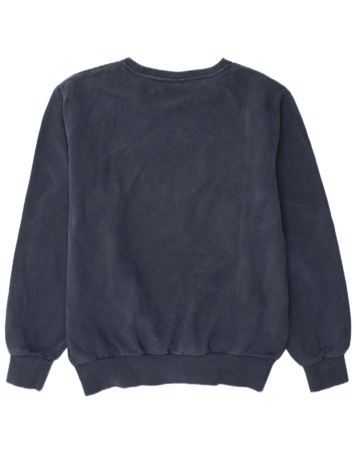 ELLESSE moletom gráfico masculino jumper médio azul marinho algodão
