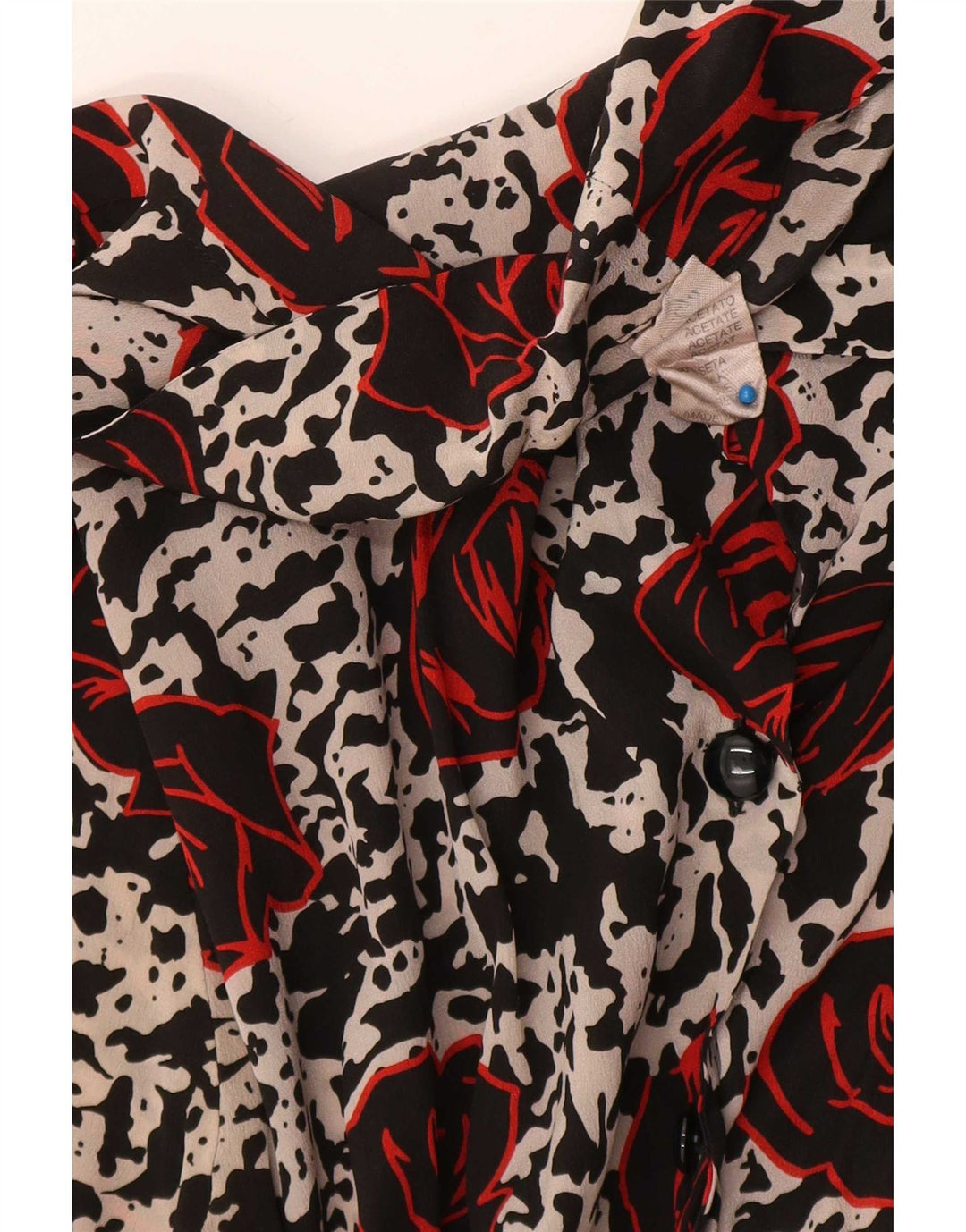 Vestido feminino vintage linha A IT 44 acetato floral médio multicolorido
