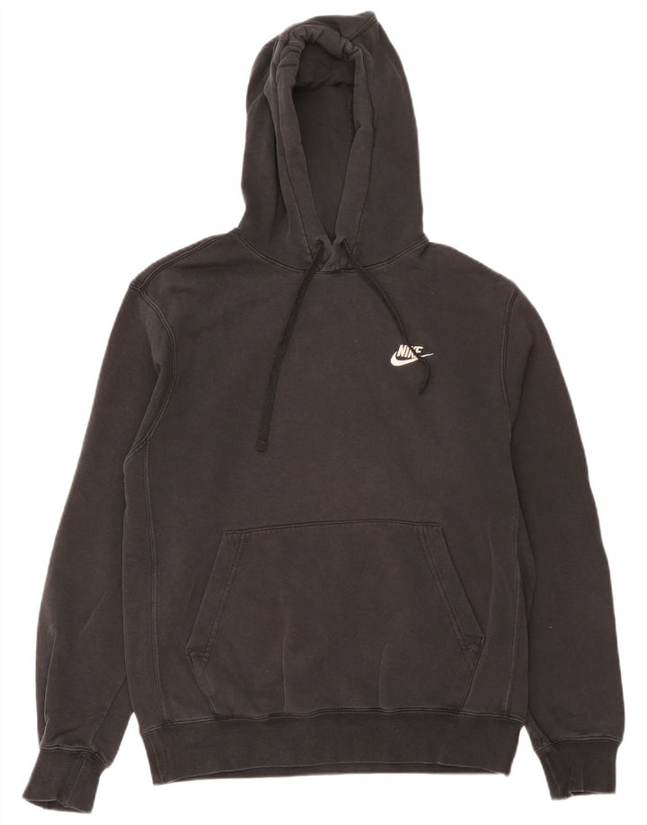 NIKE Mens Hoodie Jumper Pequeno Algodão Preto