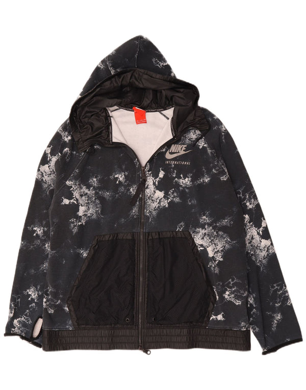 Suéter masculino Nike com capuz e zíper 2XL preto tie-dye algodão