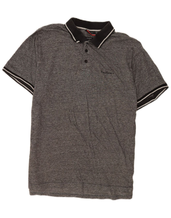 Camisa polo masculina Pierre Cardin de manga curta regular fit XL cinza manchada