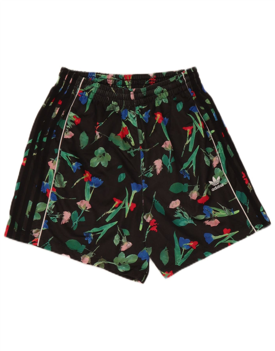 Adidas Womens Sport Shorts UK 8 Pequeno Poliéster Floral Preto