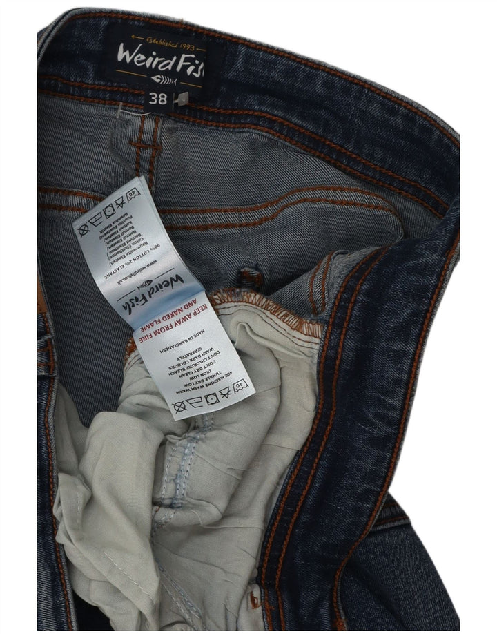 Weird Fish Mens Straight Jeans W38 L32 Azul Algodão