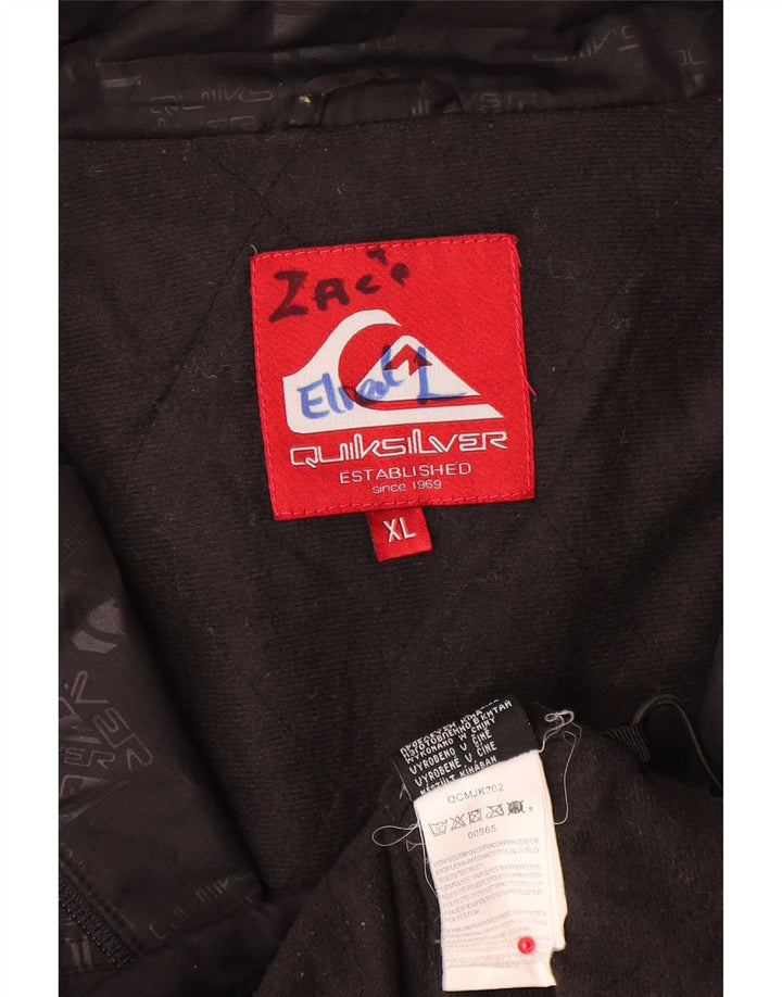 Jaqueta masculina Quiksilver com capuz gráfico com capuz XL poliéster preto